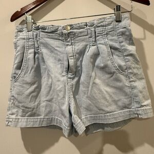American Eagle Outfitters Light Blue Striped Women Shorts Size 4